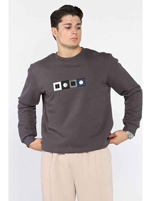 Mishar İtalia Ön Baskılı Erkek Sweatshirt - S000469887-33408