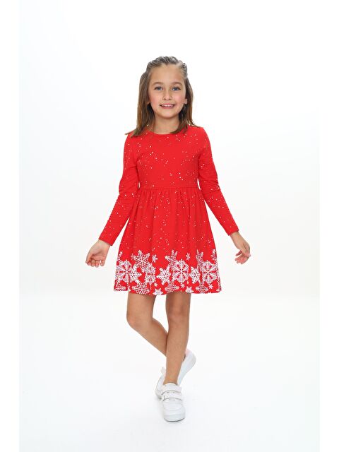 Toontoykids Kız Çocuk Baskılı Elbise - S000313198-20045