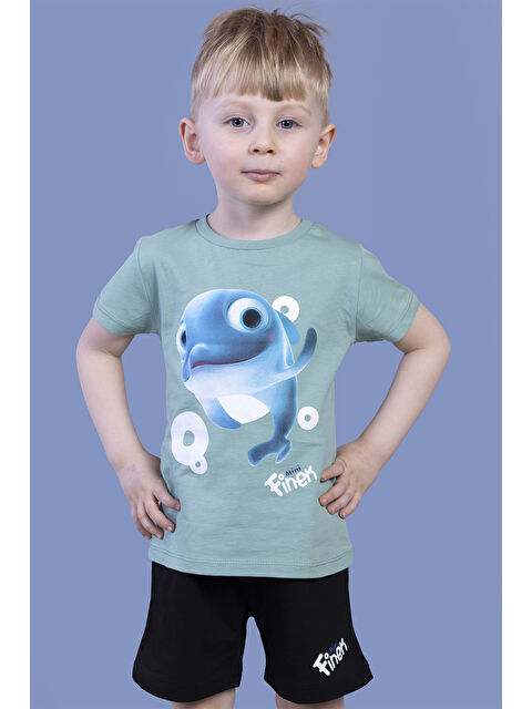 Toontoykids Erkek Çocuk Balık Baskılı Şortlu Takım - S000303021-18194