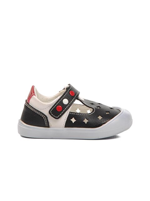 Ayakmod Lacivert-Beyaz Ortopedik Cırtlı Bebek Sandalet 24-414 - S000234417-37349