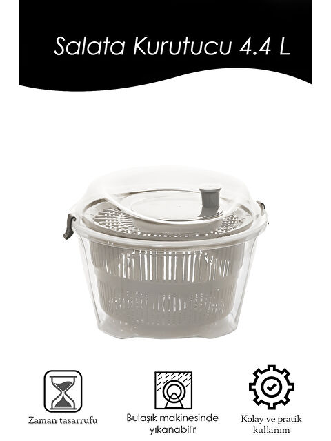 Porsima G-25 Gondol Vega Pratik Salata Kurutucu - Meyve Sebze Yeşillik Yıkama Kurutma Kabı Cappuccino - S000292091-29705