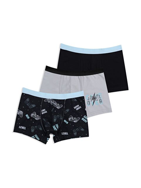 Koza İç Giyim Erkek Çocuk 3'lü Robot Desenli Boxer - S000295211-37438
