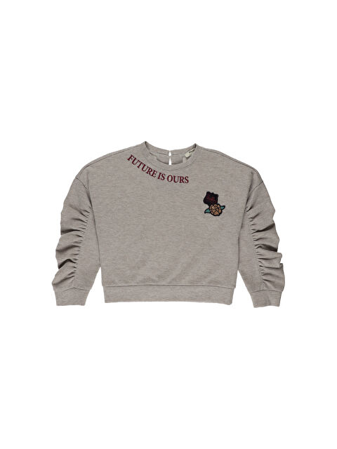 Panço Kız Çocuk Nakışlı Sweatshirt - S000253639-19928