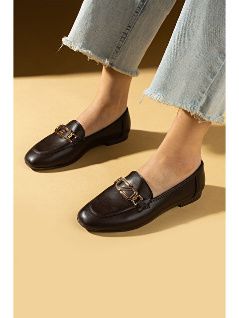 Pembe Potin Toka Detaylı Anatomik Taban Kadın Babet 57-35-25 - S000367507-19413