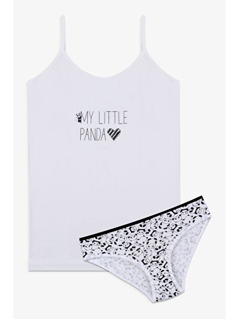 Koza İç Giyim Kız Çocuk Sevimli Fare Desenli Pamuklu Atlet Külot Takım - S000295221-37424