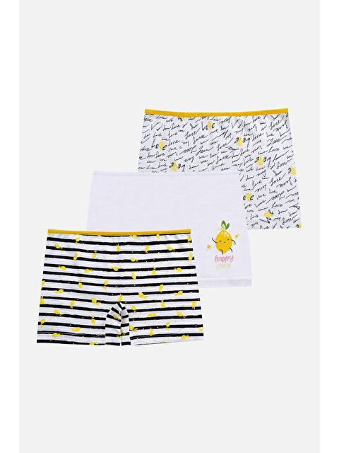 Koza İç Giyim Kız Çocuk 3'lü Desenli Boxer - S000295170-20063