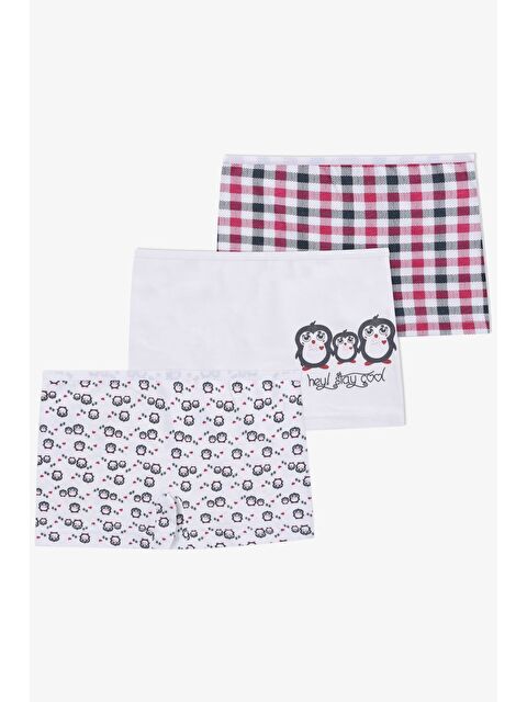 Koza İç Giyim Kız Çocuk 3'lü Desenli Boxer - S000295170-92