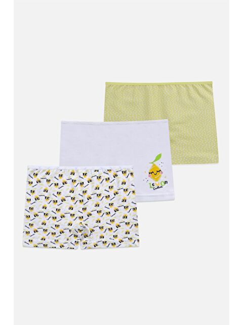 Koza İç Giyim Kız Çocuk 3'lü Desenli Boxer - S000295170-2593