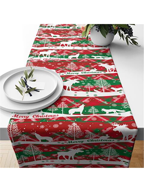 Evmila Yılbaşı Temalı 40x140 Kadife Runner - S000292116-23173