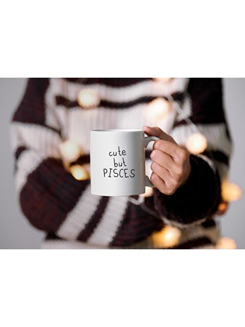 Bikutumutluluk Cute But Pisces Balık Burcu Hediye Kupa Bardak - S000236833-23173