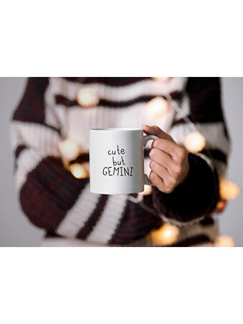 Bikutumutluluk Cute But Gemini İkizler Burcu Hediye Kupa Bardak - S000236834-23173