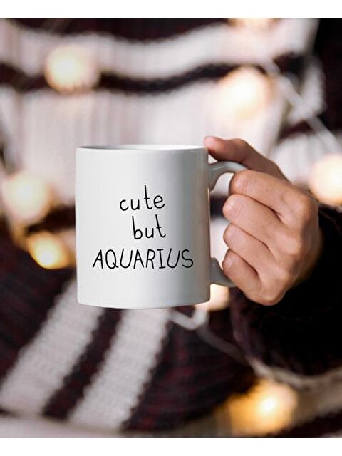 Bikutumutluluk Cute But Aquarius Kova Burcu Hediye Kupa Bardak - S000236838-23173