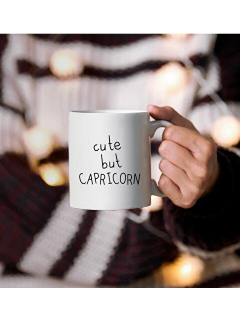 Bikutumutluluk Cute But Capricorn Oğlak Burcu Hediye Kupa Bardak - S000236840-23173