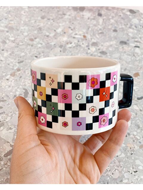 Bikutumutluluk Retro Papatyalar Hediye Kupa Bardak - S000236846-23173