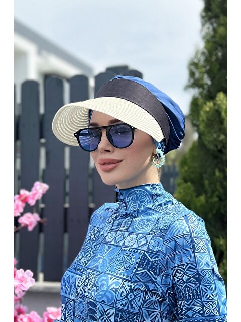 Remsa Mayo Katlanabilir Vizör Hasır Şapka Güneş Koruyucu Siperlik Ekru RŞ-46 - S000142092-19965