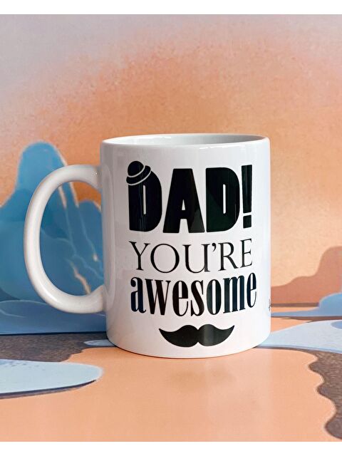 Bikutumutluluk Dad You Are Awesome Mesajlı Babalar Günü Hediye Kupa Bardak - S000205693-20063