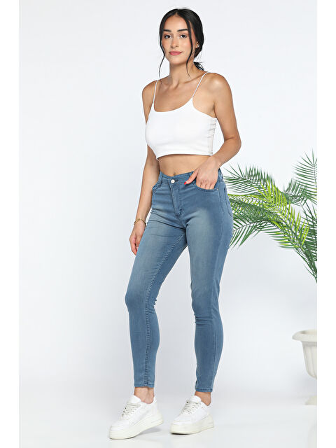Gülseli Yüksek Bel Elastanlı Kadın Jean  Pantolon - S000289855-17234