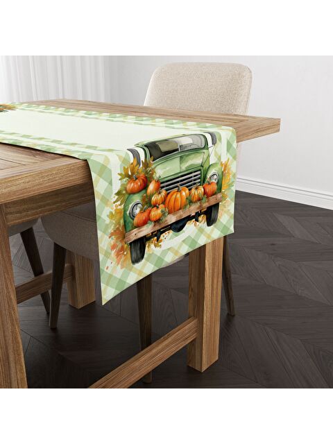 Evmila Sonbahar Desenli 40x140 Cm Kadife Runner - S000282801-23173