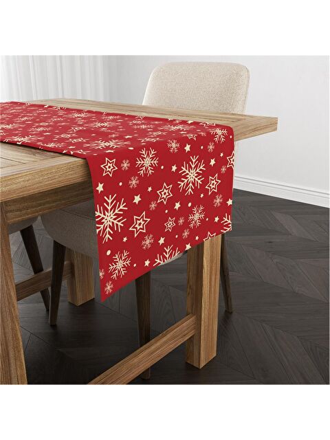 Evmila Yılbaşı Kar Tanesi 40x140 Cm Kadife Runner - S000282806-23173
