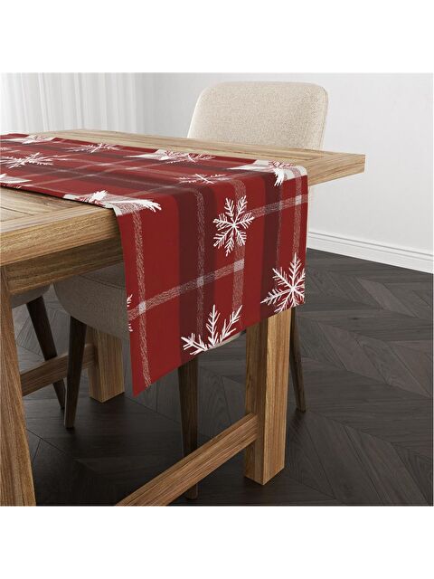 Evmila Yılbaşı Kar Tanesi 40x140 Cm Kadife Runner - S000282788-23173