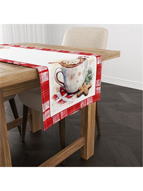 Evmila Yılbaşı Ekose 40x140 Cm Kadife Runner - S000282808-23173