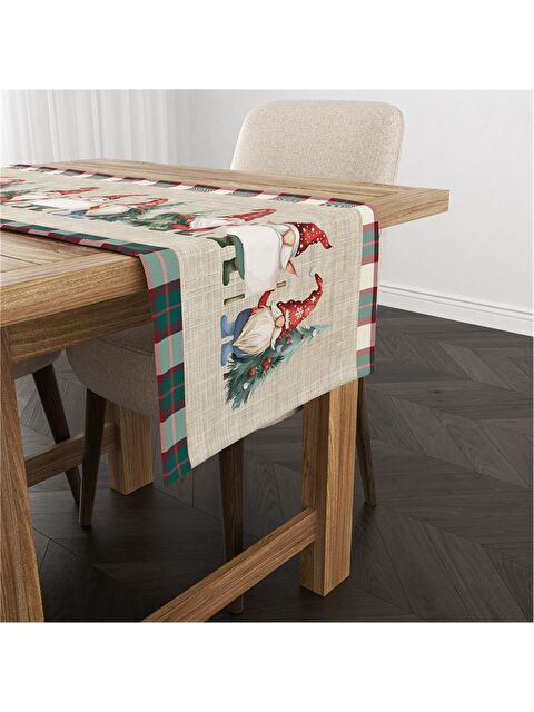 Evmila Yılbaşı Cüce Desen 40x140 Cm Kadife Runner - S000282804-23173