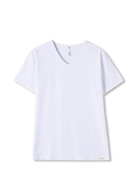 Katia And Bony Basic Modal  V Yaka Erkek Tişört Beyaz - S000158704-20063