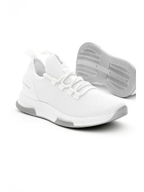 TONNY BLACK Unisex Beyaz Nefes Alabilen Kumaş Poli Taban Bağcıklı Spor Ayakkabı - S000158344-20063