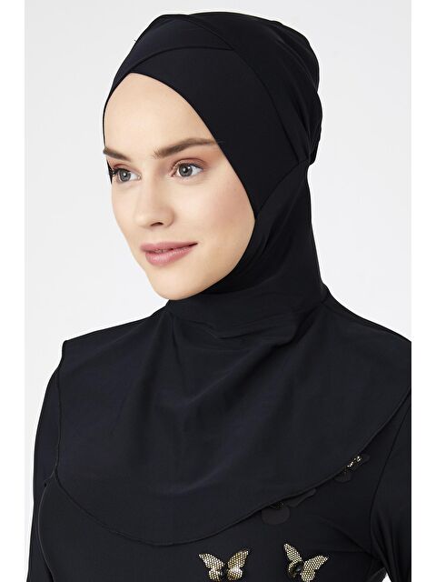 Remsa Mayo Çapraz Eşarp Yüzücü Bone R026 Siyah - S000142130-19351