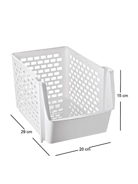 Meleni Home Üst Üste Eklenebilir Banyo Mutfak Dolap Düzenleyici Raf 20 Cm - S000216289-20063