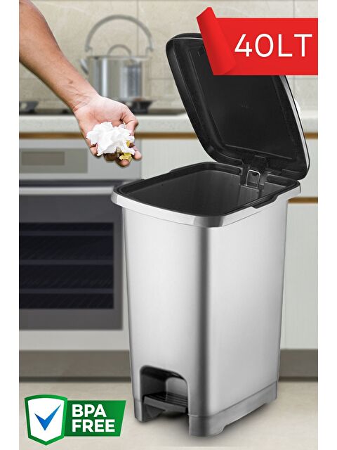 Nandy Home 40 Lt Eco Pedallı Çöp Kovası ANTRASİT - S000311003-29666