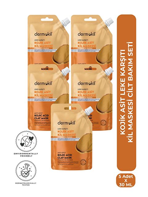 Dermokil Leke Karşıtı Kojik Asit Kil Maskesi Cilt Bakım Seti 30 ml x 5 Adet - S000508478-6385