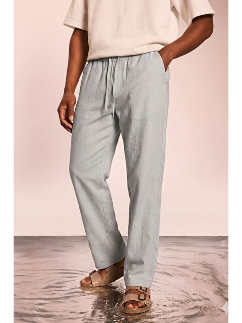 Tarz Cool Modal Kumaş Erkek Lastikli Bel Rahat Kesim Pantolon – Günlük & Konforlu