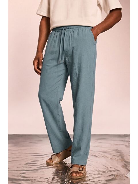 Tarz Cool Modal Kumaş Erkek Lastikli Bel Rahat Kesim Pantolon – Günlük & Konforlu