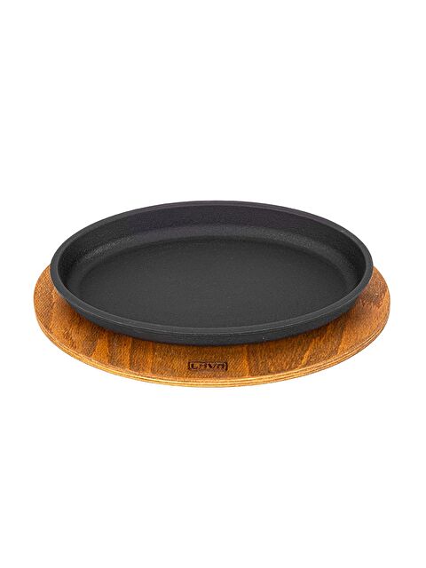LAVA Oval Servis Tabağı ve Ahşap altlığı. Ölçü 15x25cm. - S000333894-19351