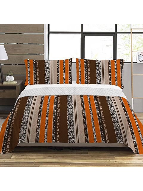 Evmila Modern Desen Çift Kişilik Baskılı Pike (200x220 Cm) Renkli - S000124173-23173