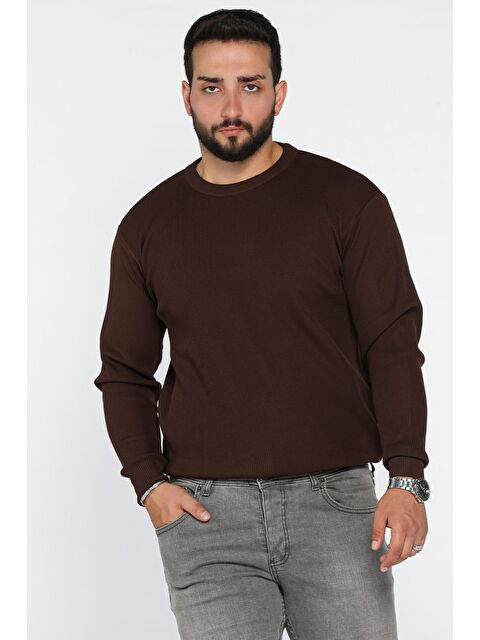 Mishar İtalia Bisiklet Yaka Desenli Erkek Triko Kazak - S000469892-19413