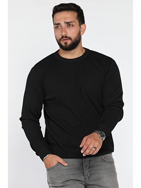 Mishar İtalia Bisiklet Yaka Desenli Erkek Triko Kazak - S000469892-19351