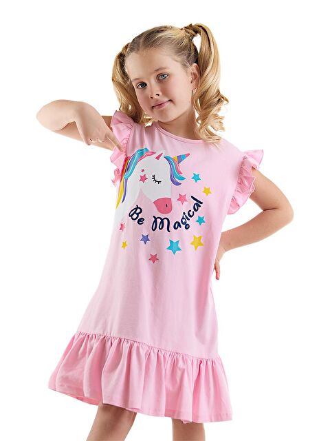 Denokids Magic Kiz Çocuk Pembe Elbise - S000149459-20024