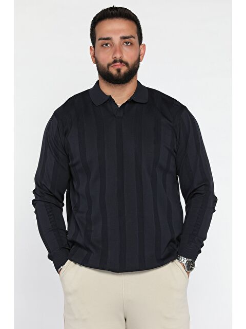 Mishar İtalia Polo Yaka Desenli Erkek Triko Kazak - S000469898-21164