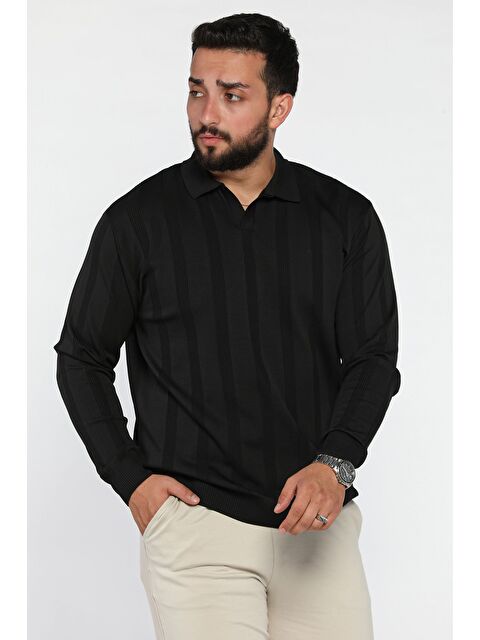 Mishar İtalia Polo Yaka Desenli Erkek Triko Kazak - S000469898-19351