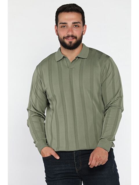 Mishar İtalia Polo Yaka Desenli Erkek Triko Kazak - S000469898-18547