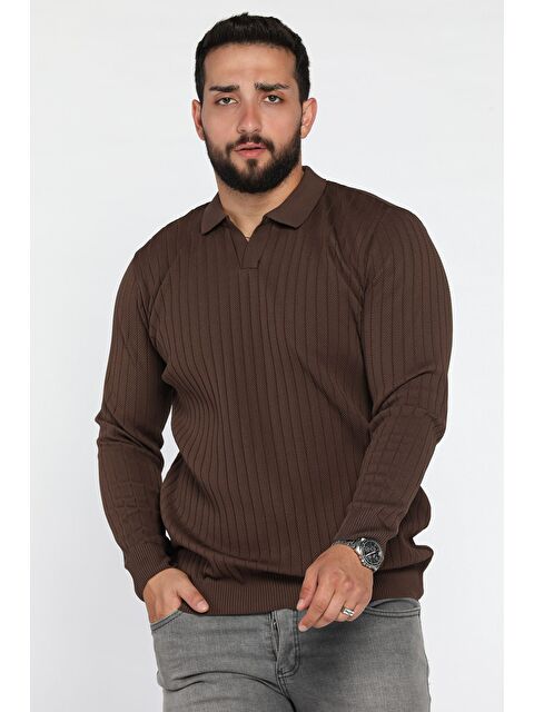 Mishar İtalia Erkek Polo Yaka Desenli Triko Kazak - S000469899-19413