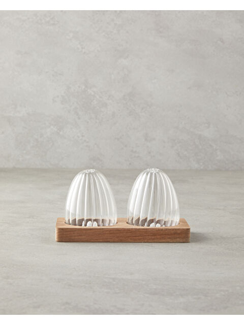 English Home Octavia Borosilikat-Akasya 2'li Tuzluk - Biberlik 6x8 cm Şeffaf - S000497213-26865