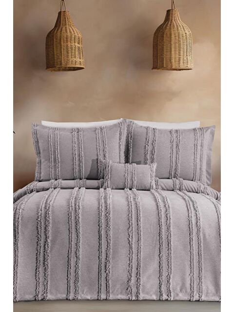 Çeyiz Diyarı Ways Şönil Çift Kişilik Yatak Örtüsü Gri - S000497227-20600