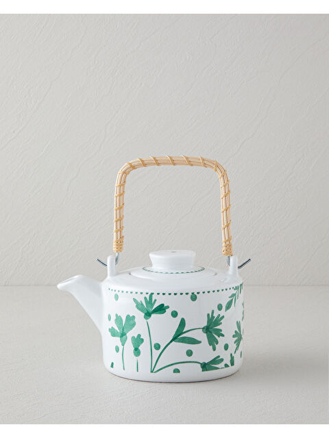 English Home Mintopia Porselen Demlik 850 ml Beyaz - Yeşil - S000497235-37251