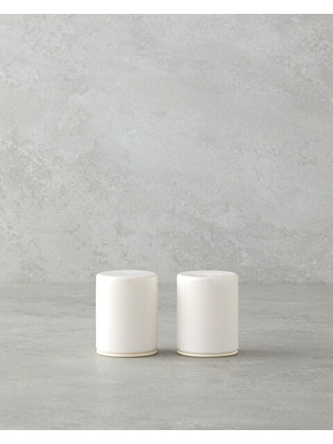 English Home Luma Seramik 2'li Tuzluk - Biberlik 6 cm Krem - S000497240-19966