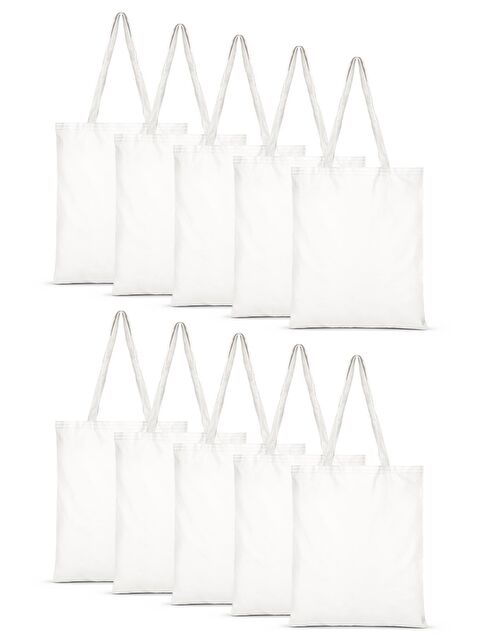 Bagg 10 Adet Beyaz Bez Çanta - S000154946-20063