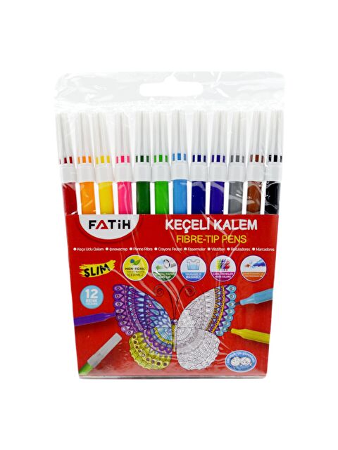 Fatih Slim Keçeli Kalem 12 Renk (34015) - S000146925-27074