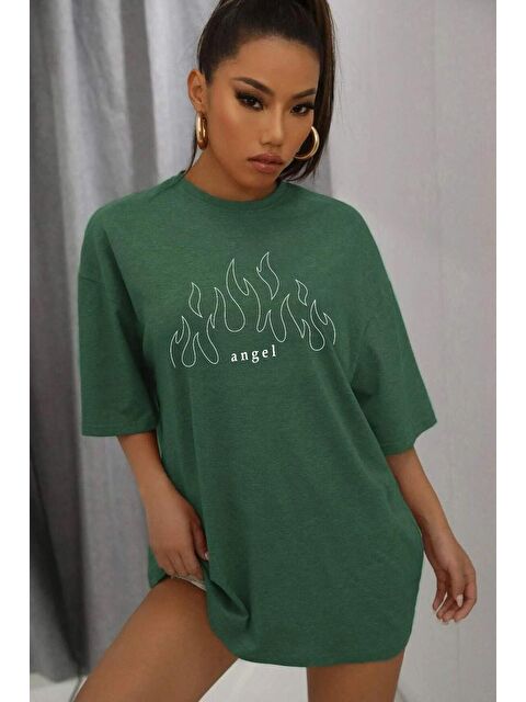 uyguntarz Unisex White Angel Baskılı T-shirt - S000242872-18194